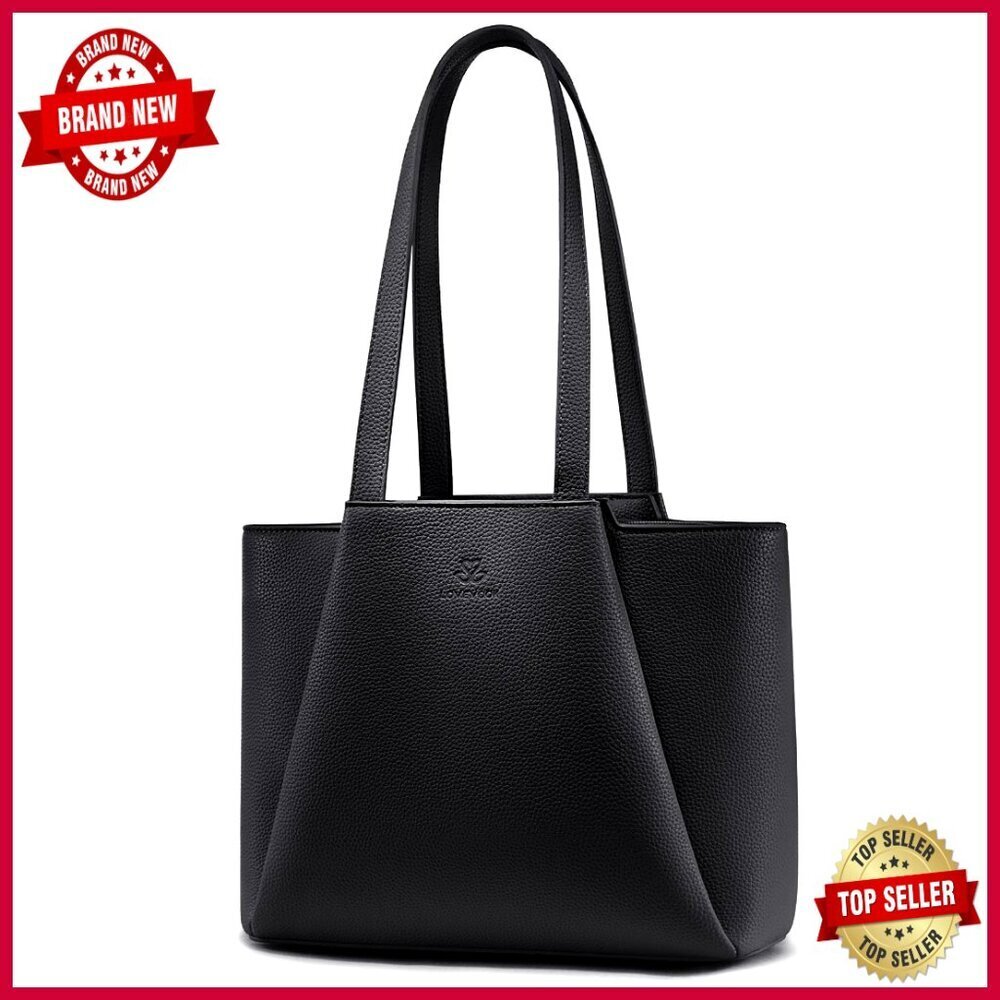 Small Faux Leather Shoulder Bag with Top Handle, Zipper Closure, 7L Capacity